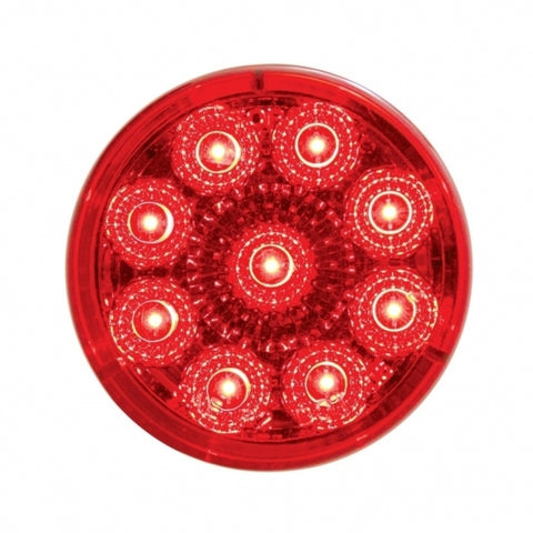 9 RED LED 2" REFLECTOR CLEARANCE/MARKER LIGHT - RED LENS 