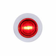 3 RED LED DUAL FUNCTION MINI AUXILIARY/UTILITY LIGHT W/ S.S. BEZEL - RED LENS