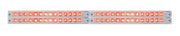 Chrome Top Mud Flap Plate w/ Four 14 LED 12" Light Bars - Red LED/Chrome Lens