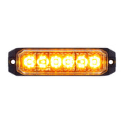 6 High Power LED "Competition Series" Slim Warning Light - Amber