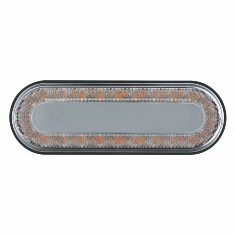 24 LED 6" OVAL S/T/T & P/T/C "MIRAGE" LIGHT - RED LED/CLEAR LENS