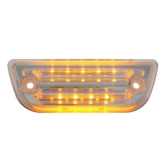 9 LED RECTANGULAR CAB LIGHT FOR PETERBILT 579 & KENWORTH T680 - AMBER LED/CLEAR LENS