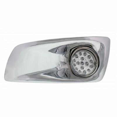 Bumper Light Bezel W/17 Amber LED Clear Style Refl. Light For 2007-17 KW T660-Driver -Clear Lens