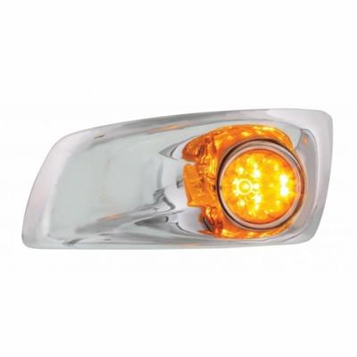 Bumper Light Bezel W/17 Amber LED Dual Func. Watermelon Light For 2007-17 KW T660-Driver -Amber Lens