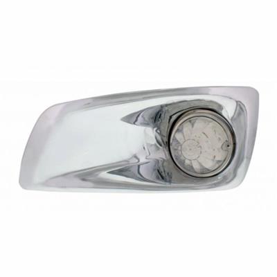 Bumper Light Bezel W/17 Amber LED Dual Func. Watermelon Light For 2007-17 KW T660-Driver -Clear Lens