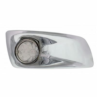 Bumper Light Bezel w/17 LED Watermelon Light For 2007-17 KW T660-Passenger -Amber LED/ Clear Lens