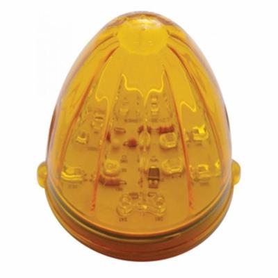 Bumper Light Bezel w/19 Amber LED Watermelon Light For 2007-17 KW T660-Passenger -Amber Lens