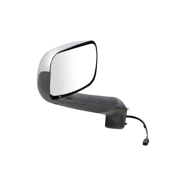 Chrome Hood Mirror With Heated Lens For 2018-2020 Freightliner Cascadia -Driver