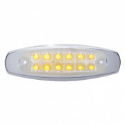 12 LED PETERBILT CLEARANCE/MARKER LIGHT W/ CHROME STEEL BEZEL