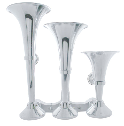 3 Trumpet Horizontal Chrome Train Horn