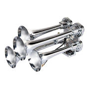 4 Trumpet Mini Chrome Train Horn - Competition Series