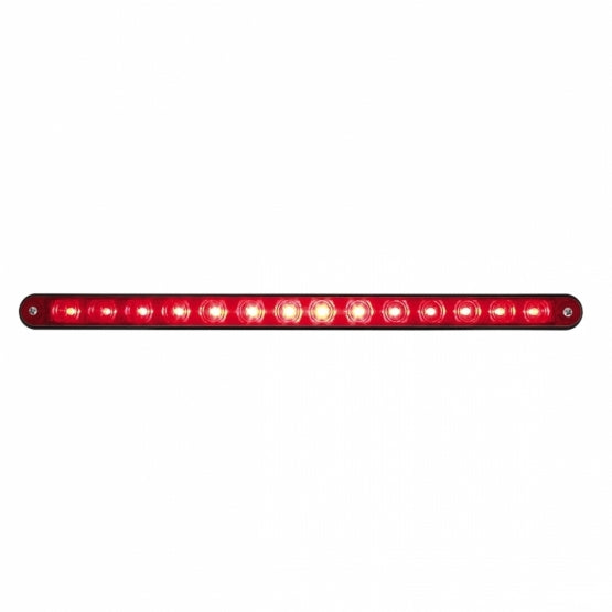 14 LED 12" LIGHT BAR WITH BLACK HOUSING - RED LED/RED LENS