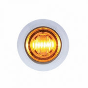 3 LED 3/4" "DOUBLE FURY" DUAL COLOR MINI CLEARANCE/MARKER LIGHT WITH BEZEL - AMBER/RED