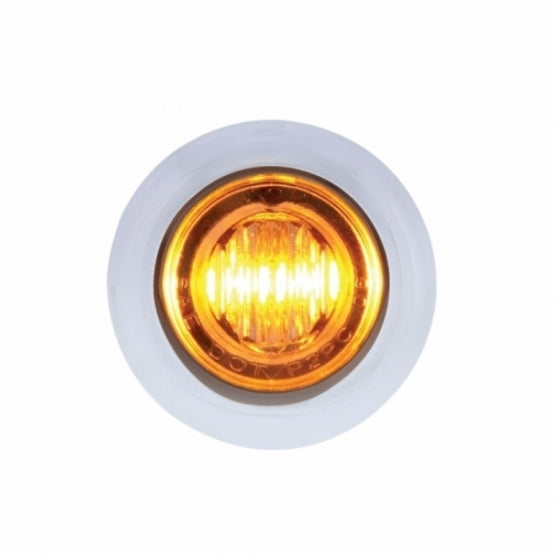 3 LED 3/4" "DOUBLE FURY" DUAL COLOR MINI CLEARANCE/MARKER LIGHT WITH BEZEL - AMBER/RED