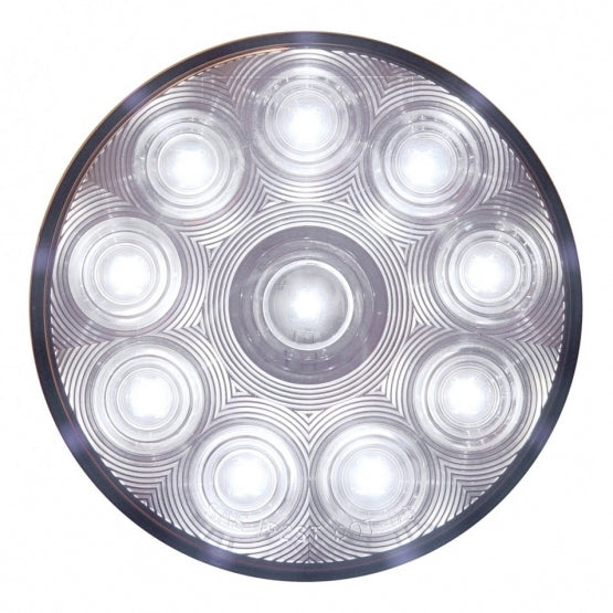 10 WHITE LED 4" UTILITY/AUXILIARY LIGHT - CLEAR LENS 