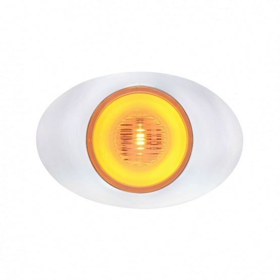 5 LED "M3 MILLENNIUM" CLEARANCE/MARKER LIGHT - GLO LIGHT - AMBER LED/CLEAR LENS