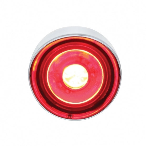 3 HIGH POWER LED 1" CLEARANCE/MARKER LIGHT WITH VISOR - RED LED/RED LENS