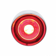 3 HIGH POWER LED 1" AUXILIARY/UTILITY LIGHT WITH VISOR - DUAL FUNCTION - RED LED/CLEAR LENS