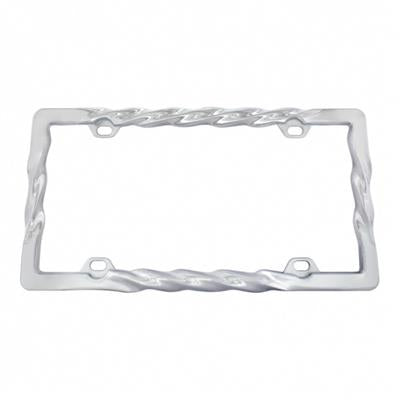 Chrome Twist License Plate Frame