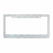 Chrome Diamond Plate License Plate Frame