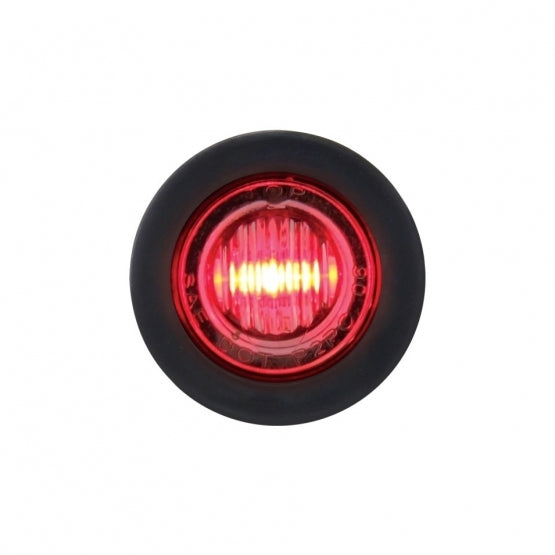 3 RED LED MINI CLEARANCE/MARKER LIGHT WITH CLEAR LENS