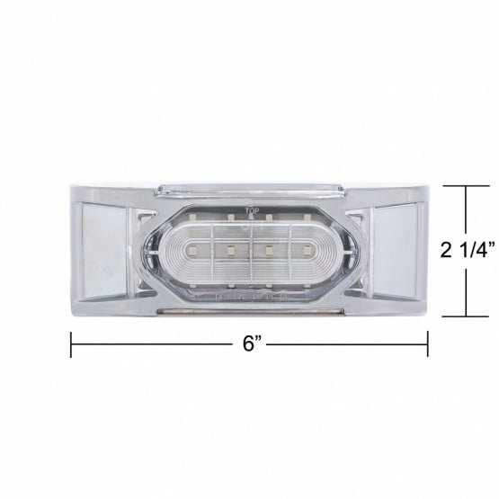16 LED REFLECTOR CLEARANCE/MARKER LIGHT WITH CHROME BEZEL- AMBER LED/AMBER LENS