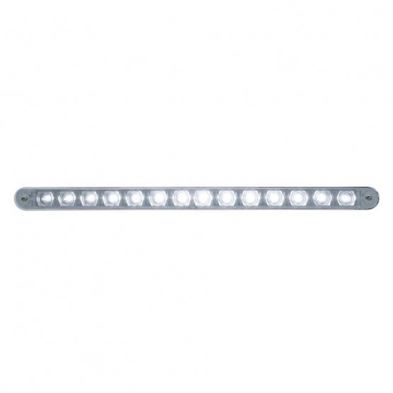 14 LED 12" LIGHT BAR W/ CHROME PLASTIC BEZEL - WHITE LED/CLEAR LENS