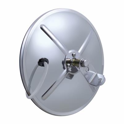 8 1/2" Stainless Steel Convex Mirror - 320R With Centered Mounting Stud