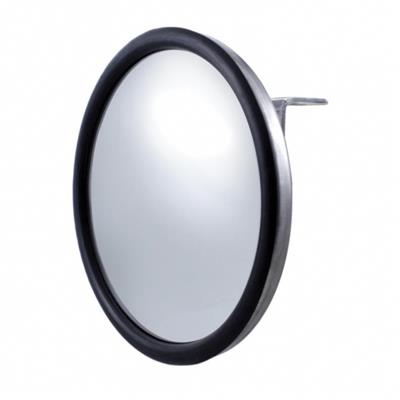 7 1/2" Stainless Steel Convex Mirror With Centered Mounting Stud