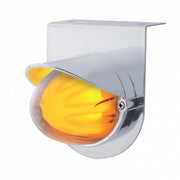  9 LED DUAL FUNCTION STAINLESS “GLO” LIGHT BRACKET WITH VISOR - AMBER LED / CLEAR LENS