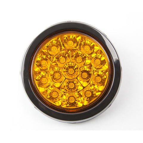 TURN SIGNAL LIGHT 4IN ROUND 16 LED GROMMET