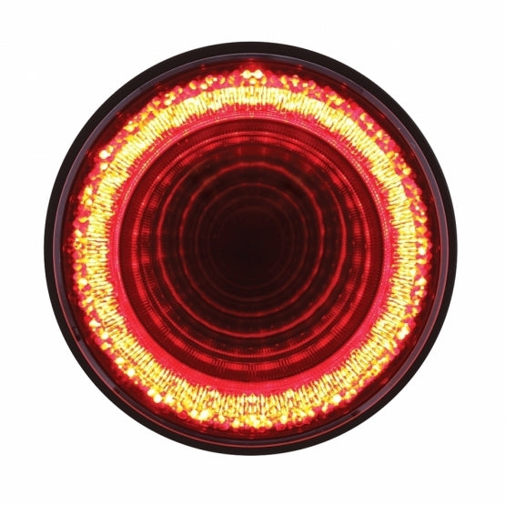 24 LED 4 " ROUND S/T/T & P/T/C "MIRAGE" LIGHT - RED LED/RED LENS
