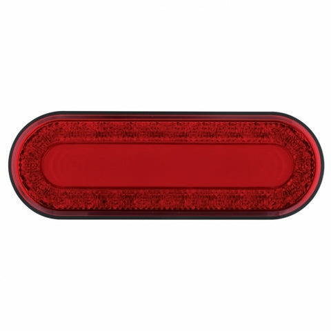 24 LED 6" OVAL S/T/T & P/T/C "MIRAGE" LIGHT - RED LED/RED LENS