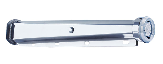 30" Heavy Duty Mud Flap Hanger w/ 9 LED Reflector End Cap & Bezel - Amber LED/Clear Lens