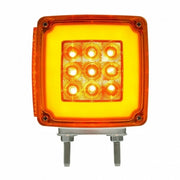28+3 AMBER /28 RED LED DOUBLE STUD SQUARE DOUBLE FACE "GLO" SIGNAL LIGHT - DRIVER