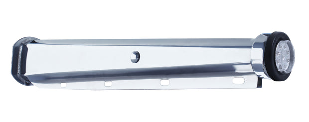 30" Heavy Duty Mud Flap Hanger w/ 9 LED Reflector End Cap & Grommet - Amber LED/Clear Lens