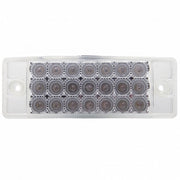 21 RED LED RECTANGULAR CLEARANCE/MARKER REFLECTOR LIGHT - CLEAR LENS 
