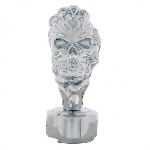 Chrome Skull 13/15/18 Speed Gearshift Knob w/ Adapter