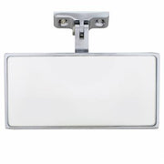 Rectangular Chrome Plated Aluminum Interior Rear View Mirror With Screw-On Mount