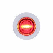 3 LED DUAL FUNCTION MINI AUXILIARY/UTILITY LIGHT WITH BEZEL & PLASTIC WASHER - RED LED/CLEAR LENS
