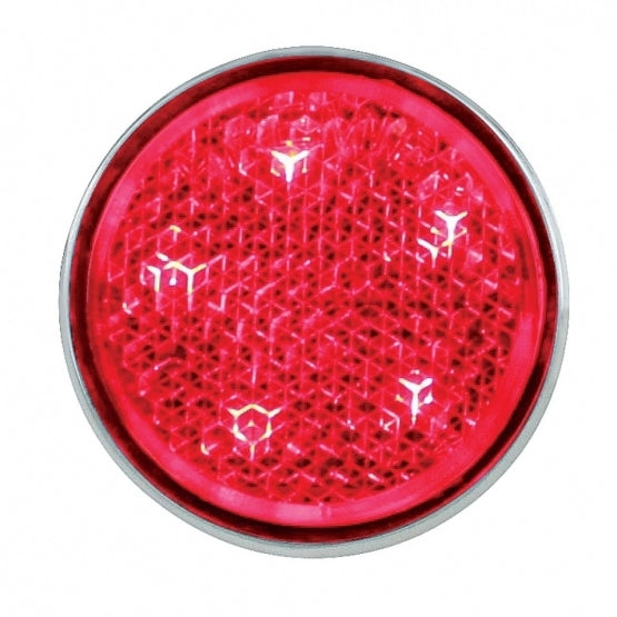  5 RED LED STUD MOUNTING AUXILIARY/UTILITY LIGHT - RED LENS