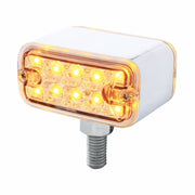 10 AMBER/10 RED LED DUAL FUNCTION T-MOUNT DOUBLE FACE REFLECTOR LIGHT - CLEAR LENS/CLEAR LENS