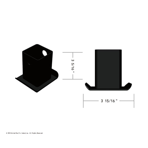 Black Plastic Hitch Cover For 2" X 2" Trailer Hitch Receivers