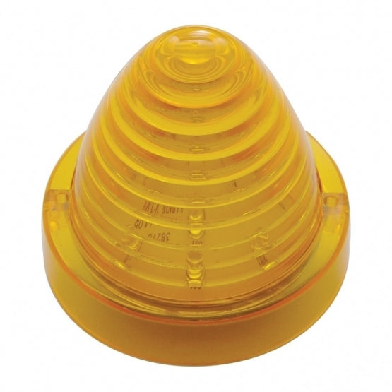 13 AMBER LED ROUND BEEHIVE/TRUCK-LIGHT CAB LIGHT - AMBER LENS 