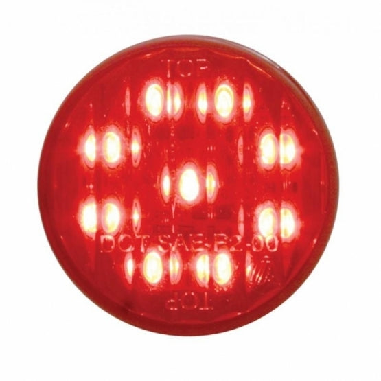 9 RED LED 2" FLAT CLEARANCE/MARKER LIGHT - RED LENS **NO OTHER DISCOUNTS APPLICABLE**