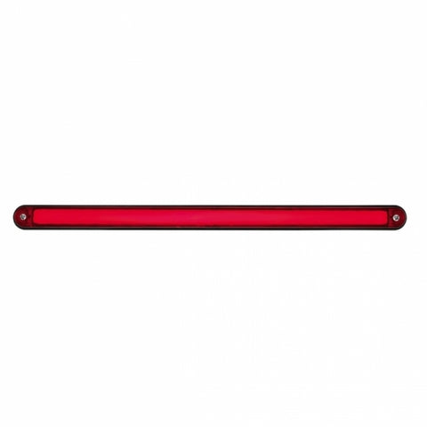 24 LED 12" GLO LIGHT BAR WITH BLACK HOUSING - RED LED/RED LENS