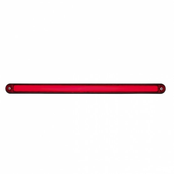 24 LED 12" GLO LIGHT BAR WITH BLACK HOUSING - RED LED/RED LENS