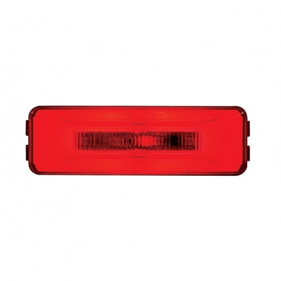 10 RED LED RECTANGULAR CLEARANCE / MARKER LIGHT - GLO LIGHT - RED LENS