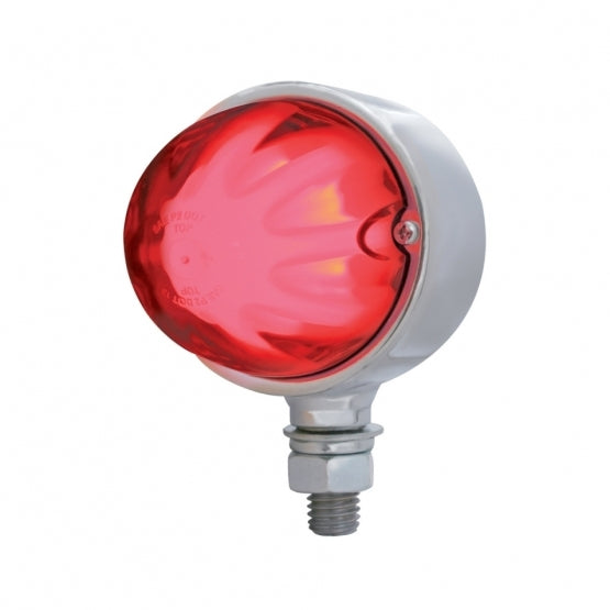  9 LED DUAL FUNCTION SINGLE FACE “GLO” LIGHT - RED LED / CLEAR LENS