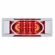 16 LED REFLECTOR CLEARANCE/MARKER LIGHT WITH CHROME BEZEL- RED/RED LENS